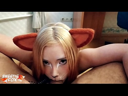 ❤️ Kitsune schluckt Schwanz und Sperma in ihrem Mund ❤️ Porno bei uns